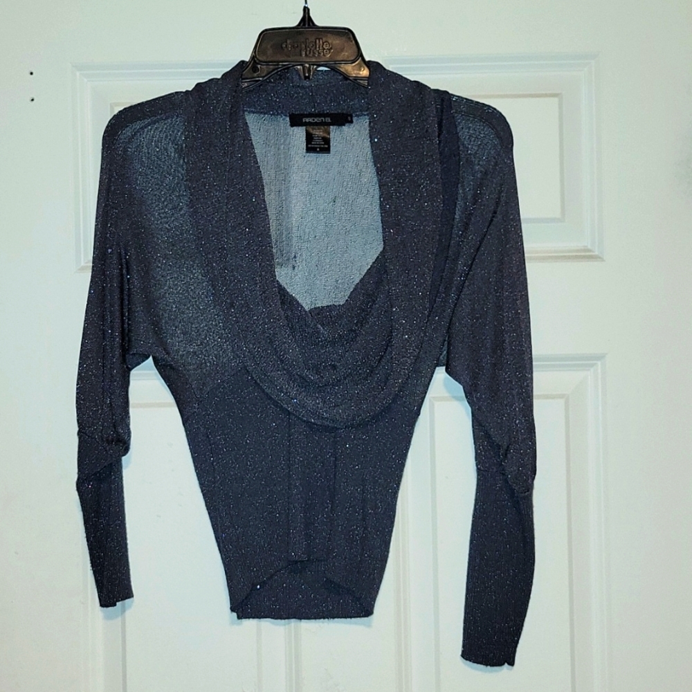 Grey shimmer top